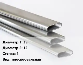 Труба плоскоовальная 35х15 s=1 плоскоовальная